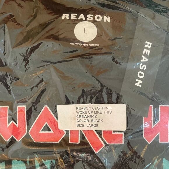 NWT REASON NY Mens Black Sweatshirt - Picture 3 of 3